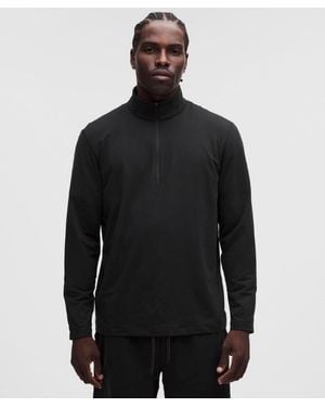 lululemon – Soft Jersey Half Zip Long-Sleeve Top – – Size Large - Black