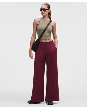 lululemon – Smooth Spacer High-Rise Wide-Leg Trousers Regular – Colour Burgundy/ – Size Large - Red