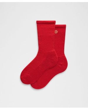 lululemon – Lunar New Year Daily Essential Crew Socks – /Neon – Size Large - Red