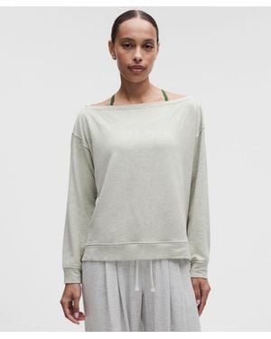 lululemon – Becalm Oversized Boatneck Long-Sleeve Shirt – – Size Large - Grey