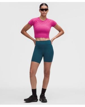 lululemon – Fast And Free 6-Pocket High-Rise Shorts Design – 6" – – Size 14 - Pink