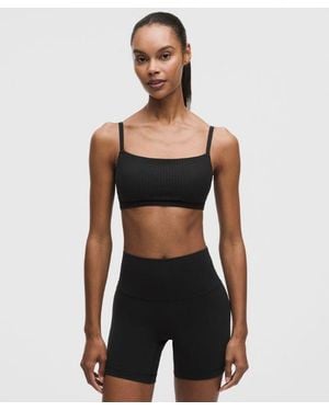 lululemon – Ribbed Cami-Strap Sports Bra Light Support, B/C Cup – – Size Large - Black