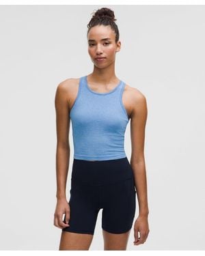 lululemon – Ebb To Street Cropped Racerback Tank Top Light Support, B/C Cup – – Size 14 - Blue