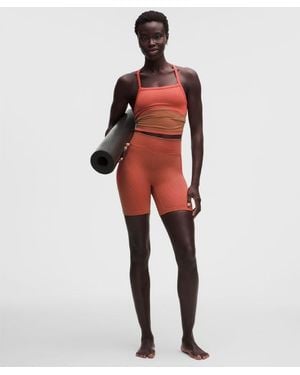 lululemon – Salutations High-Rise Yoga Shorts – 6" – – Size 4 - Red