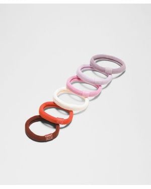 lululemon – Knit Hair Ties 6 Pack – - White