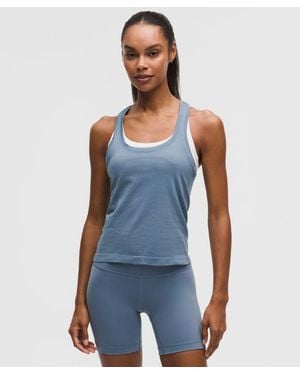 lululemon – Swiftly Tech Racerback Tank Top 2.4 Waist Length – – Size 4 - Blue
