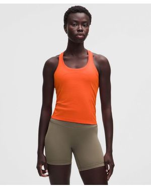 lululemon – Swiftly Tech Racerback Tank Top 2.0 Waist Length – – Size 14 - Red