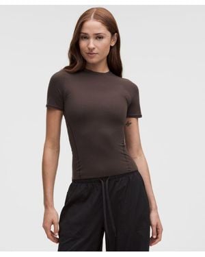lululemon Wundermost Ultra-Soft Nulu Hip-Length Crewneck Shirt - Black