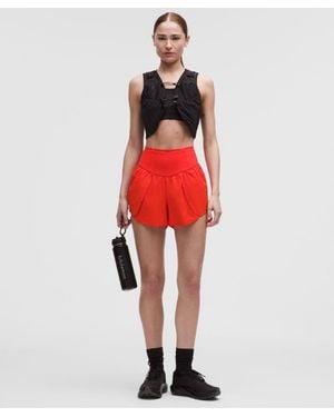 lululemon – Go Further Super-High-Rise Split Shorts – 3" – – Size 4 - Red