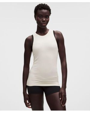 lululemon – Silkyappeal Hip-Length Tank Top – – Size Large - Natural