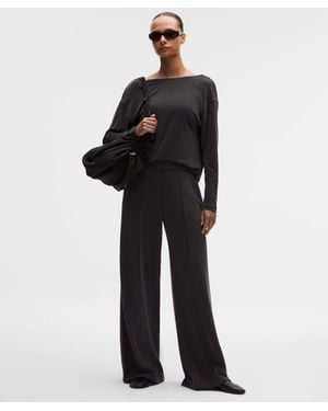 lululemon Softstreme Pintuck High-Rise Wide-Leg Pant - Black