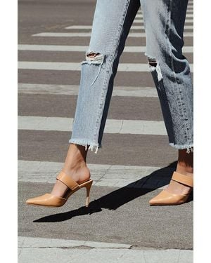 Lulus Faire Pointed-Toe Mules - Gray