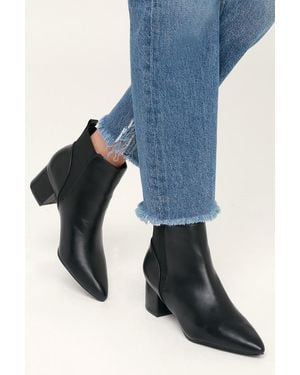 Lulus Chase Pointed Toe Ankle Booties - Blue
