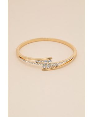 Lulus Sparks Rhinestone Bangle - Natural