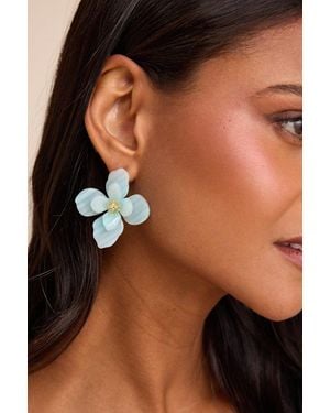 Lulus Riona Flower Earrings - Brown