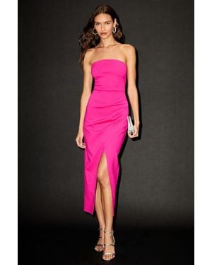 Lulus Farah Strapless Tulip Midi Dress - Black