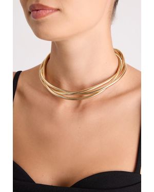 Lulus Mallari Snake Chain Layered Necklace - Metallic
