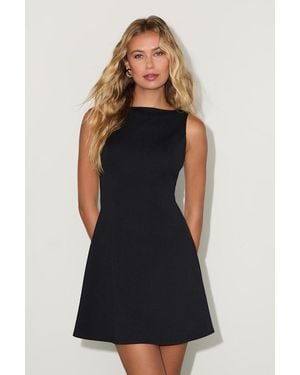 Lulus Olivian Low Back Sleeveless Mini Dress - Black
