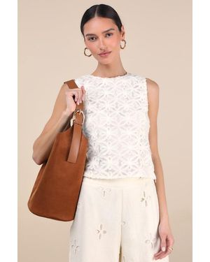 Billini Cali Suede Shoulder Bag - Brown