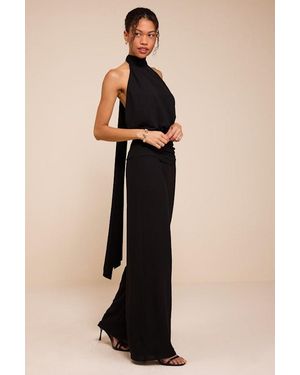 Lulus Kacey Backless Halter Jumpsuit - Black