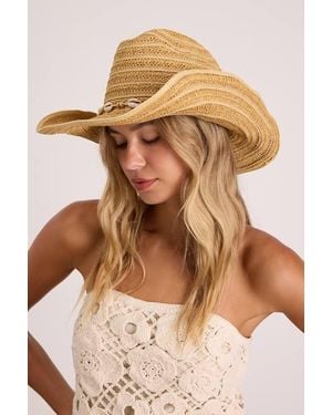 San Diego Hat Sundae Natural Stripe Woven Cowboy Hat