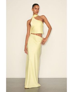 Lulus Marabella Satin High-Rise Maxi Skirt - Natural