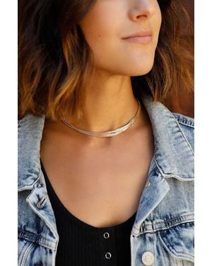 Lulus Partnership Layered Choker Necklace - Blue