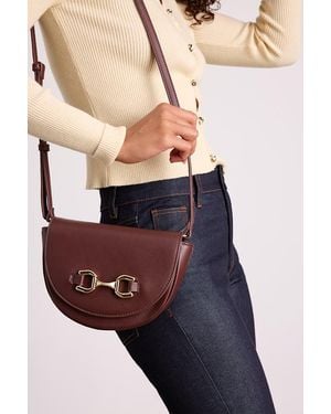 Lulus Cassia Horsebit Crossbody Bag - Black