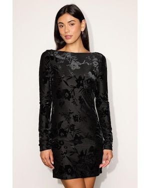 Lulus Masie Long Sleeve Mini Dress - Black