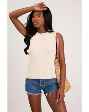 Lulus Hollis Sweater Knit Tank Top - Blue