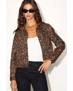 Levi's Original Trucker Leopard Print Denim Jacket - Gray