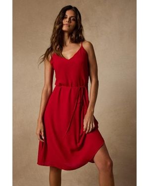Lulus Camila Sleeveless Sheath Midi Dress - Red