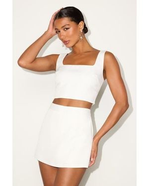 Lulus Divinely Sunny Sleeveless Two-Piece Romper - White