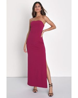 Lulus Always Eye-Catching Strapless Knotted Maxi Dress - Pink