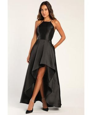 Lulus Broadway Show High-Low Gown - Black