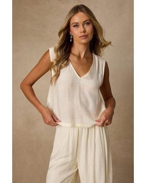 Lulus June Cream Crochet Lace Tank Top - Natural