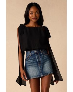 Lulus Leonie Tie-Strap Bodysuit - Black
