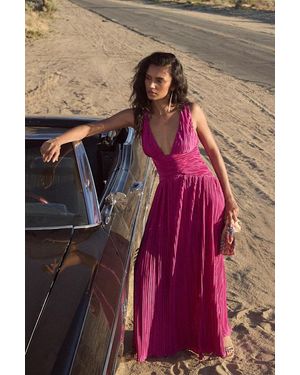 Lulus Evaluna Plisse Maxi Dress - Pink