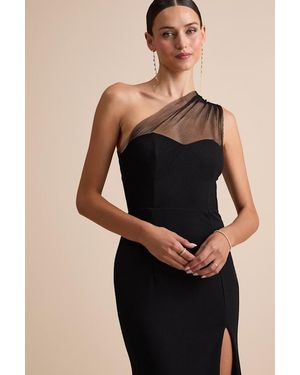 Lulus Brayla One-Shoulder Mermaid Maxi Dress - Black