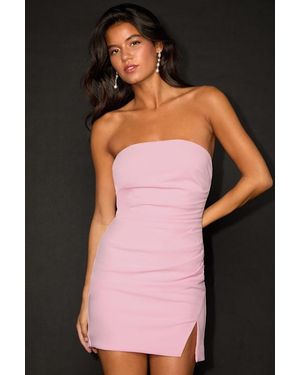Lulus Veda Strapless Ruched Mini Dress - Black