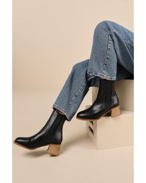 Lulus Karlach Low Heel Ankle Booties - Blue