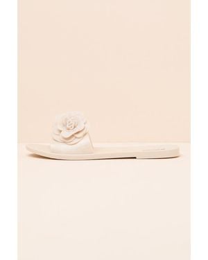 Melissa Babe Petals Slide Sandals - Natural