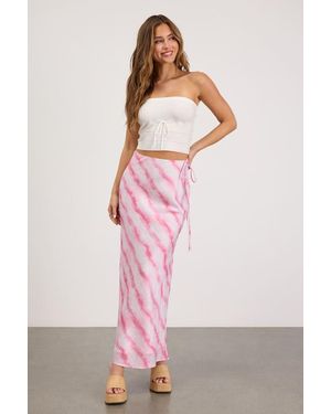 Lulus Issa Striped Maxi Skirt - Pink