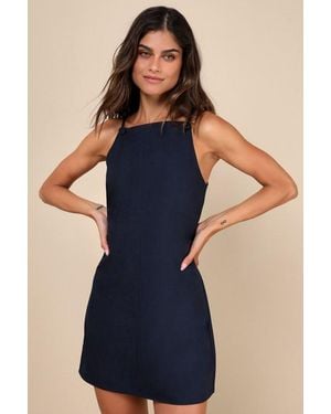 Lulus Chic Ease Sleeveless Mini Dress - Blue