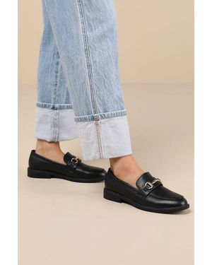 Lulus Wrenlie Horsebit Loafer Flats - Black