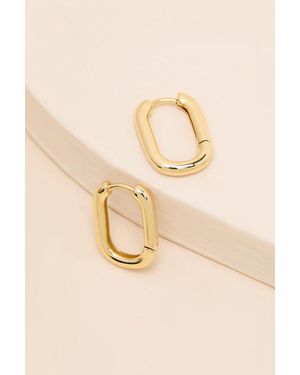 Luv Aj Chain Link Huggie Hoop Earrings - Natural