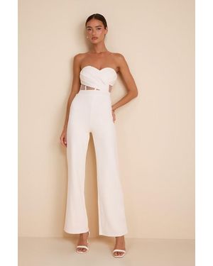 Lulus Surely Stunning Strapless Bustier Jumpsuit - Black