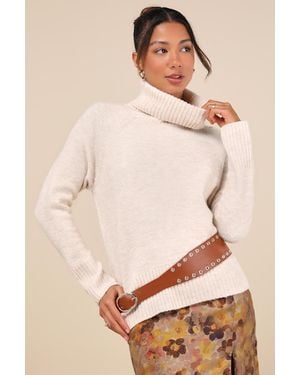 Lulus Boho Element Studded Wide Belt - Natural