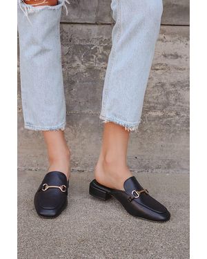 Lulus Ranae Slide-On Loafers - Grey