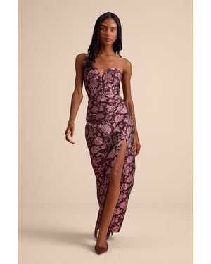 mariya cream multi floral jacquard strapless mini dress Lulus Mariya Floral Jacquard Strapless Mini Dress
